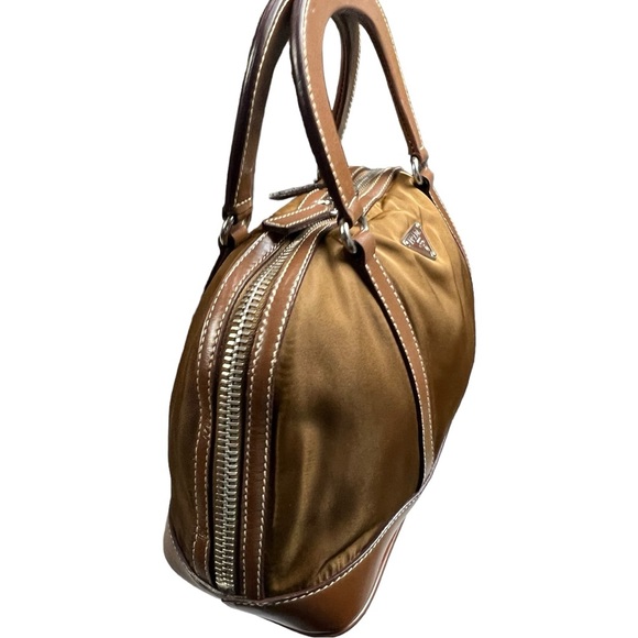 Prada Hand Bag  Brown Nylon - Picture 3 of 12
